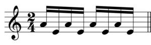 複音のトレモロの奏法