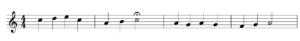 フェルマータの楽譜例